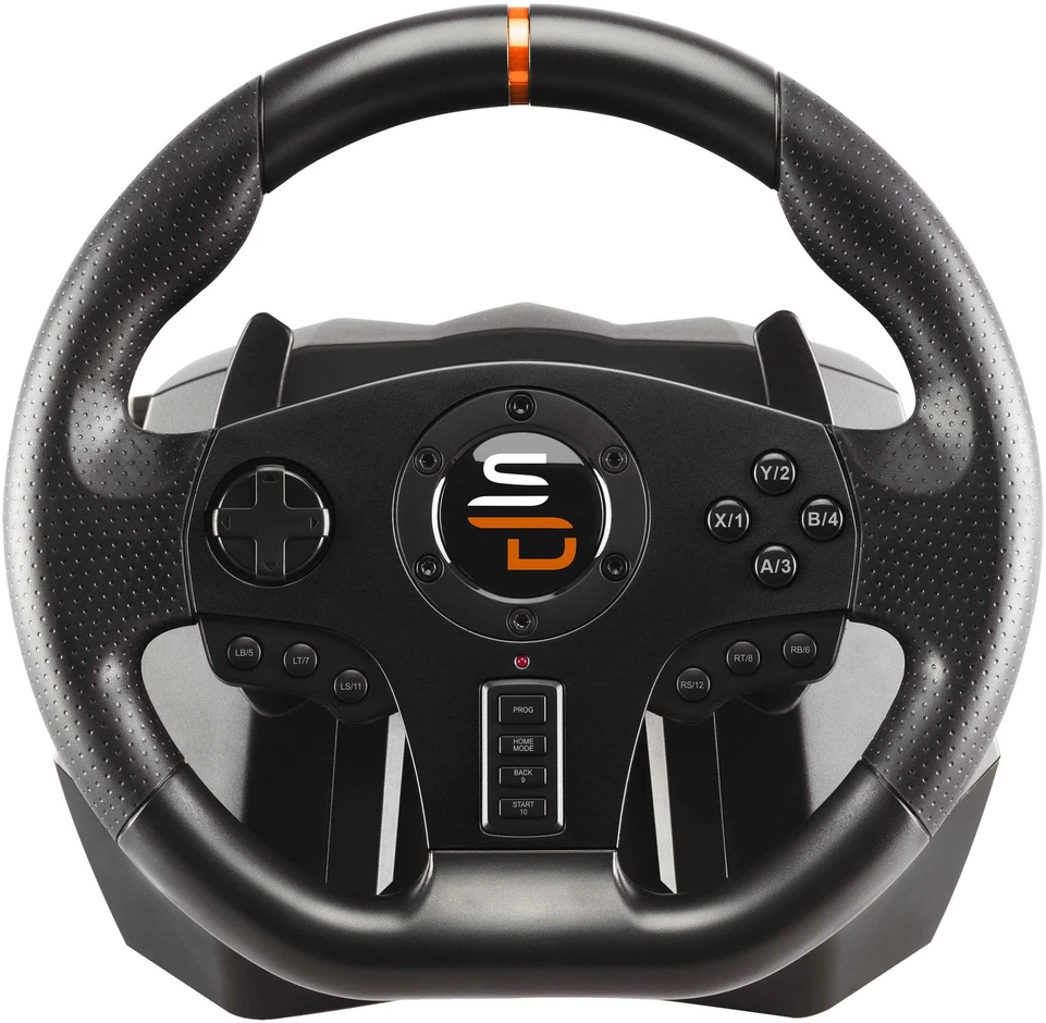 Laidinis žaidimų vairo komplektas su pedalais Subsonic Superdrive SV 710 Pro Sport, 28 cm