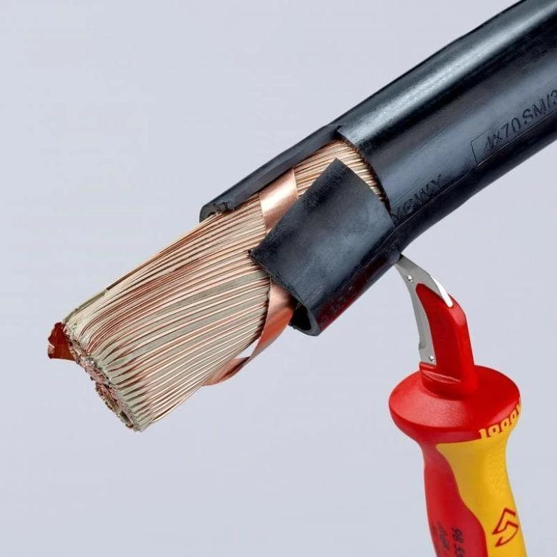 KIP Knipex 98 55 SB universalus peilis Raudona, Geltona Fiksuotų ašmenų peilis