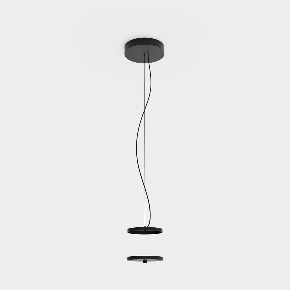 Laikiklis su užmaitinimu, skirtas pakabinamam šviestuvui TOTEM, 60W, juodas, PUSH/DALI, K1027190NDP