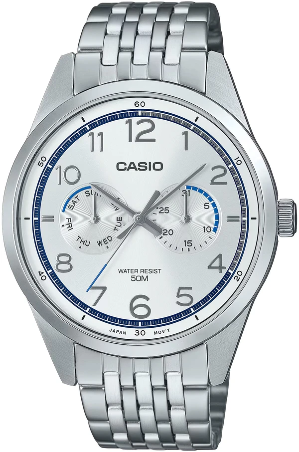 Laikrodis CASIO MTPE340D7AVDF. Kwarcowy, Kolor pilka. Mężczyzna.