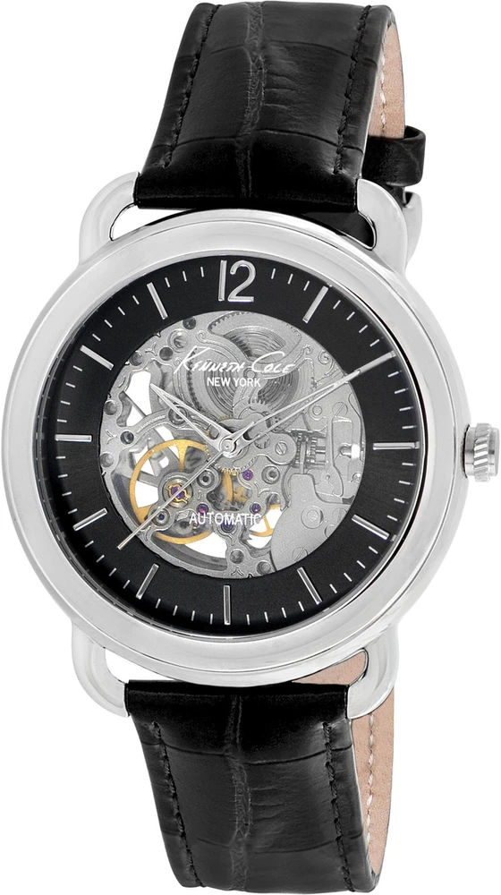 Laikrodis KENNETH COLE IKC8017. Automatyczny, Kolor juoda sidabrinė. Mężczyzna.