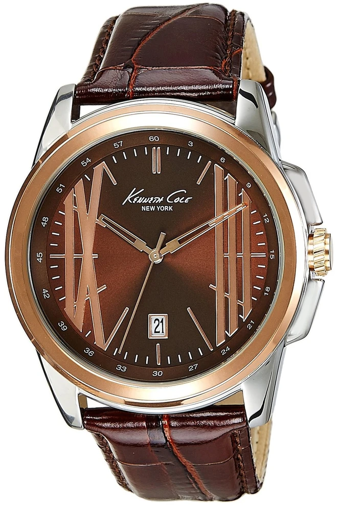 Laikrodis KENNETH COLE IKC8096. Kwarcowy, Kolor ruda. Mężczyzna.
