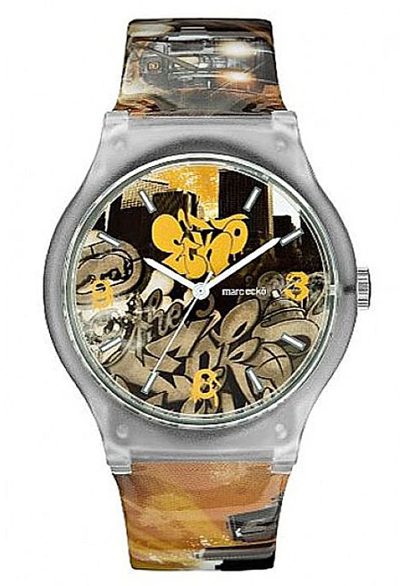 Laikrodis MARC ECKO E06503M1. Kwarcowy, Kolor geltona. Unisex.