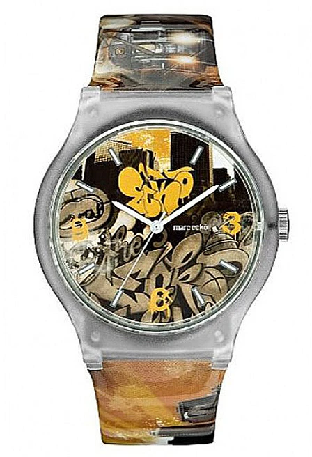 Laikrodis MARC ECKO E06503M1. Kwarcowy, Kolor geltona. Unisex.