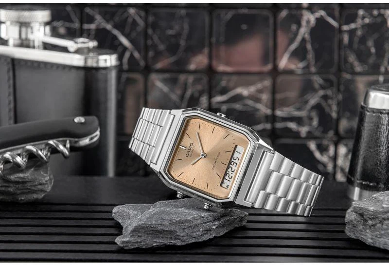 CASIO VINTAGE UNISEX LAIKRODIS AQ-230A-4AMQYDF + DĖŽUTĖ