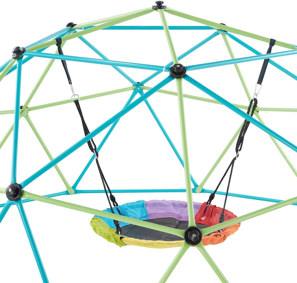 VEVOR 10 pėdų geometrinė laipiojimo kupolas su sūpynėmis
