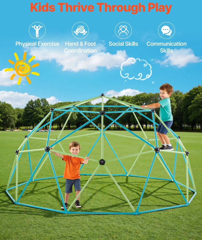VEVOR 10 pėdų geometrinė laipiojimo kupolas