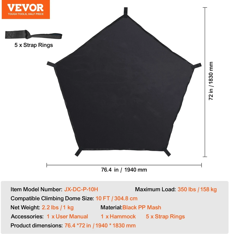 VEVOR Kupolinė hamako atrama 10ft dome