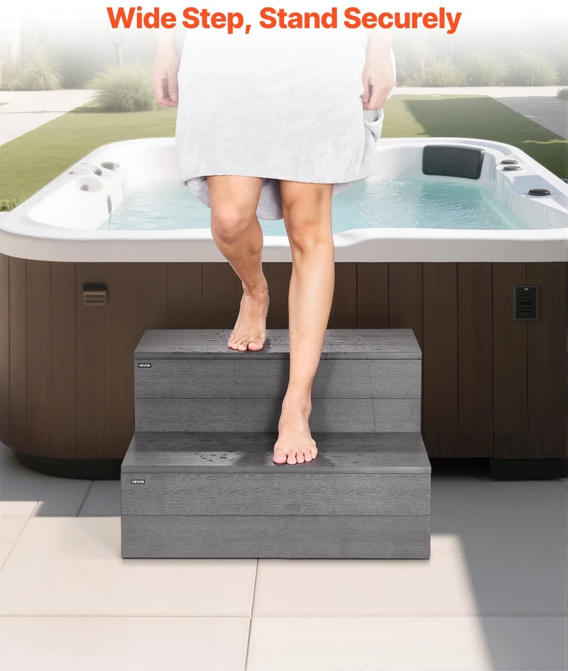 VEVOR Dviejų pakopų laipteliai lauko spa