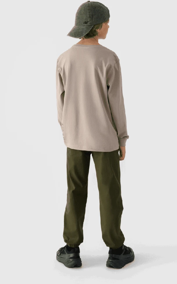 Laisvalaikio kelnės su guma Jogger 4F Chaki spalvos