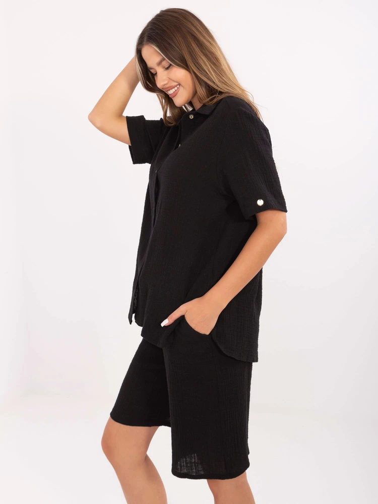 Laisvalaikio kostiumas moterims-LK-KMPL-510096.96-juoda
