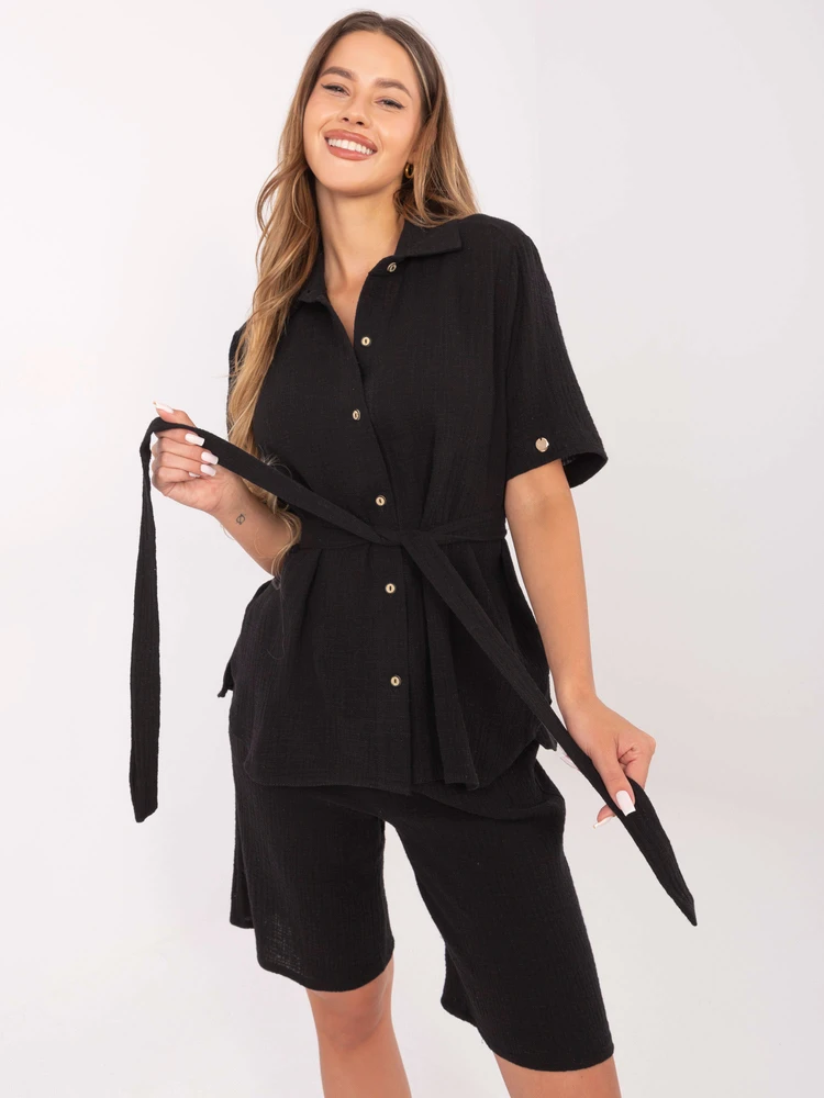 Laisvalaikio kostiumas moterims-LK-KMPL-510096.96-juoda