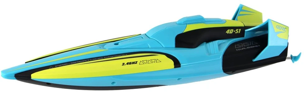 Lean Toys Turkio ir geltonos spalvos RC valdomas vandens laivas