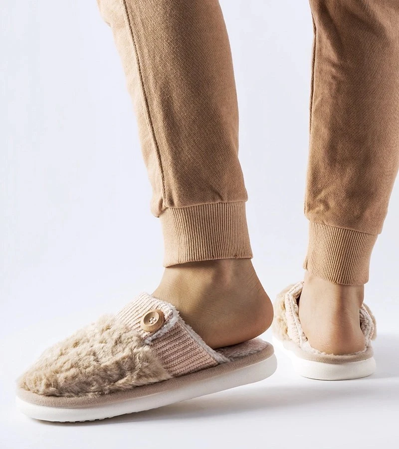 Lakeland smėlio spalvos šilti šlepetės