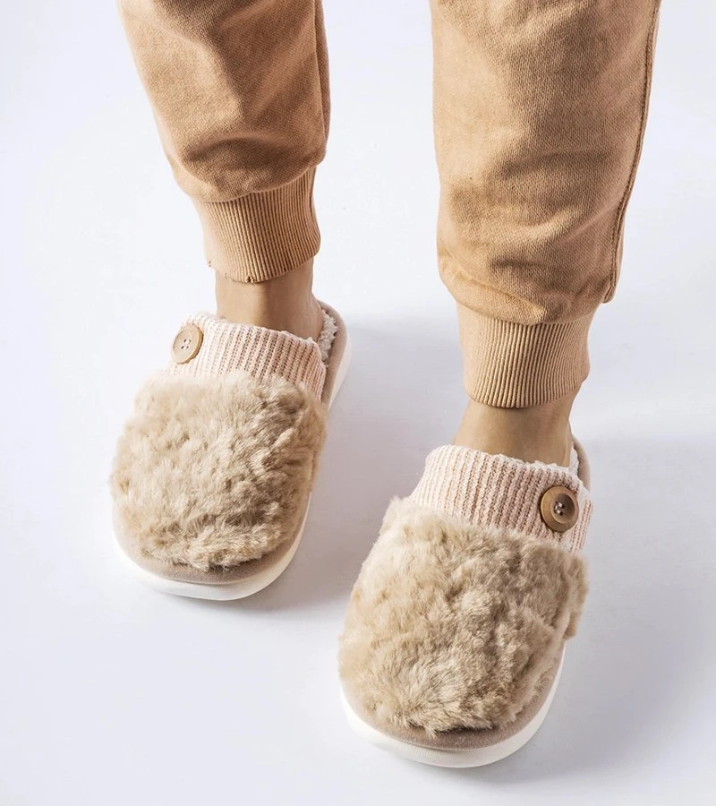 Lakeland smėlio spalvos šilti šlepetės