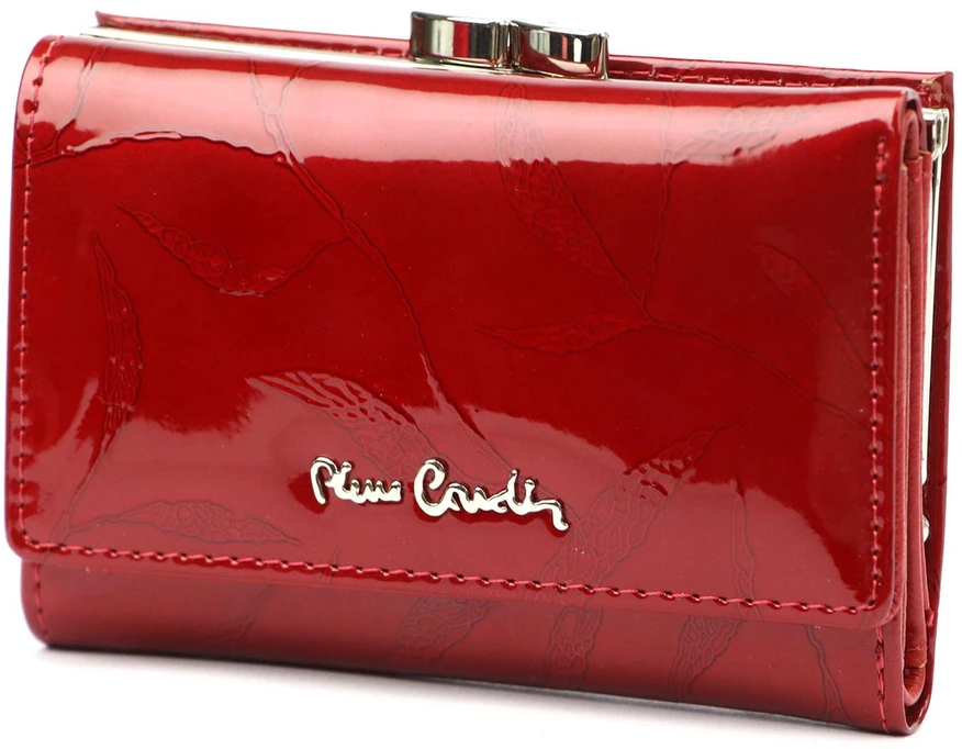Lakuotas moteriškas piniginė iš natūralios odos Pierre Cardin 02 LEAF-N 117