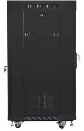 LANBERG stovo spintelė 19 colių laisvai pastatoma 22U/600X600 plokščia pakuotė su tinklinėmis durelėmis LCD Juodas V2