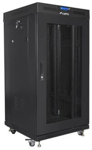 LANBERG stovo spintelė 19 colių laisvai pastatoma 22U/600X600 plokščia pakuotė su tinklinėmis durelėmis LCD Juodas V2