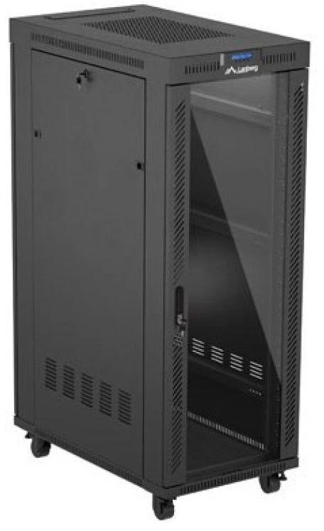 LANBERG Rack spintelė 19 laisvai stovinti 32U 600x1000 plokščia pakuotė su stiklinėmis durelėmis LCD juodas
