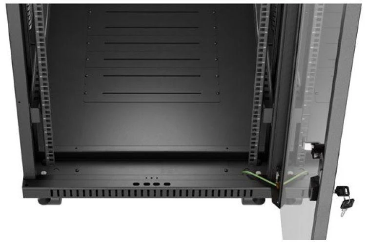 LANBERG Rack spintelė 19 laisvai stovinti 32U 600x1000 plokščia pakuotė su stiklinėmis durelėmis LCD juodas
