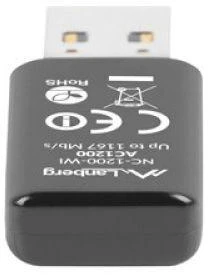 LANBERG NC-1200-WI Adapteris NANO USB WiFi 300MBPS/ 867MBPS