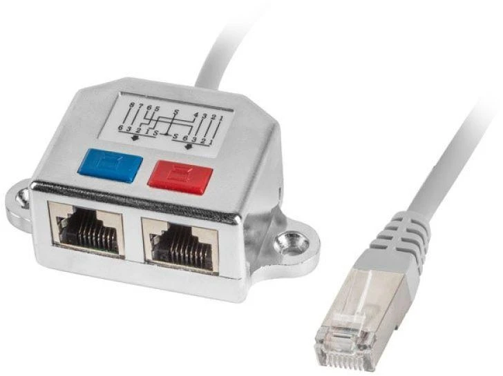 LANBERG AD-0026-S Lan Splitter RJ45/2x RJ45 FTP