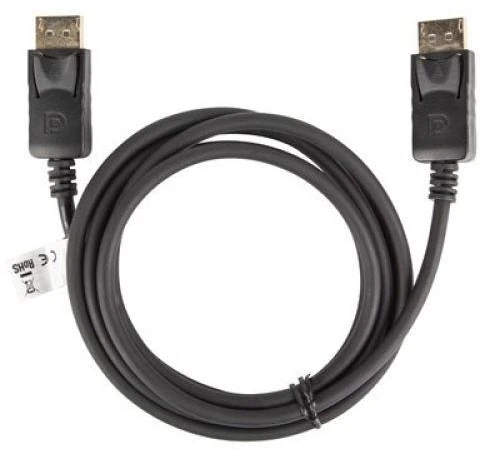 LANBERG CA-DPDP-10CC-0018-BK cable Ekranas Port M/M 1.8m 4K juodas