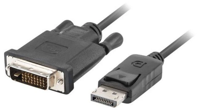 LANBERG CA-DPDV-10CU-0018-BK kabelis DisplayPort M V1.2->DVI-D M 24+1 1.8m Juodas DUAL LINK