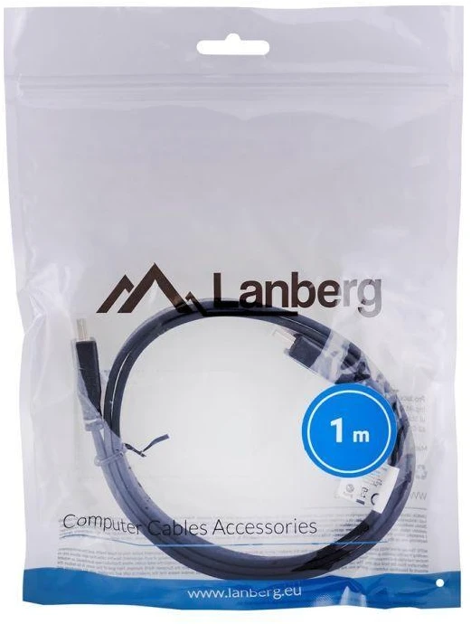 LANBERG CA-HDMI-21CU-0010-BK laidas HDMI M/M V2.0 1M Juodas Butas