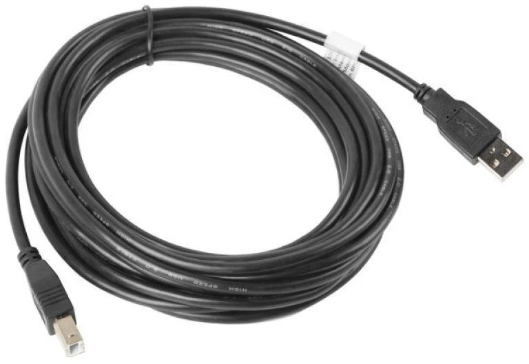 LANBERG CA-USBA-10CC-0050-BK Lanberg kabelis USB 2.0 AM-BM 5m juodas
