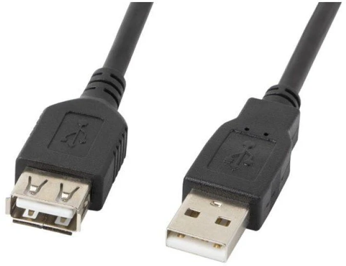 LANBERG CA-USBE-10CC-0030-BK extension cable USB 2.0 AM-AF 3m juodas