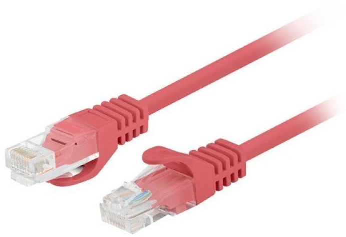LANBERG PCU5-20CC-0025-R Lanberg Patchcord RJ45 kat. 5e UTP 0,25m Raudona, 10-Pak
