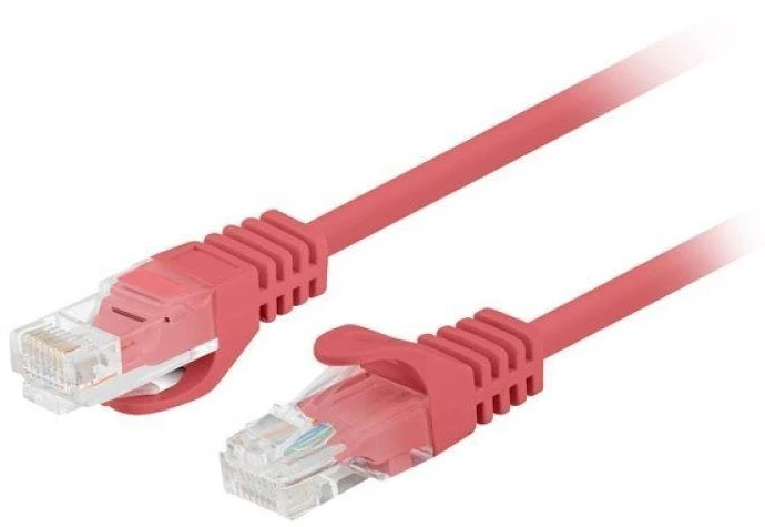 „Fluke“ patvirtintas „Lanberg“ jungiamasis laidas, cat.6 UTP, 0,25 m, raudonas, 10 pak.