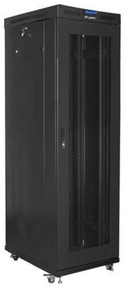 LANBERG stovo spintelė 19 colių 42U 600x1000 juodų tinklinių durų LCD