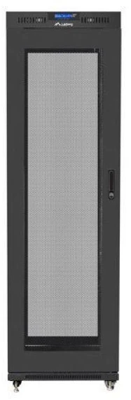 LANBERG stovo spintelė 19 colių 42U 600x1000 juodų tinklinių durų LCD