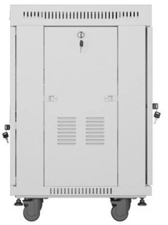 LANBERG laisvai pastatoma stelažinė spintelė 19/15U 600x600 stiklinių durelių LCD plokščias komplektas pilkas V2