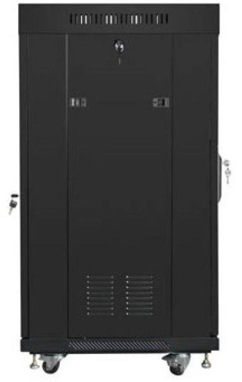Lanberg grindų pastatoma rack spintelė 19" 22U 600x600 juoda stiklinės durys LCD V2
