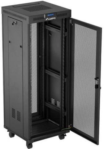 LANBERG Rack spintelė 19 laisvai stovinti 32U 600x600 plokščia pakuotė su tinklelio durelėmis LCD juodas