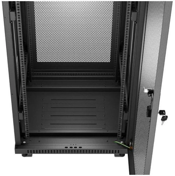 LANBERG Rack spintelė 19 laisvai stovinti 32U 600x600 plokščia pakuotė su tinklelio durelėmis LCD juodas