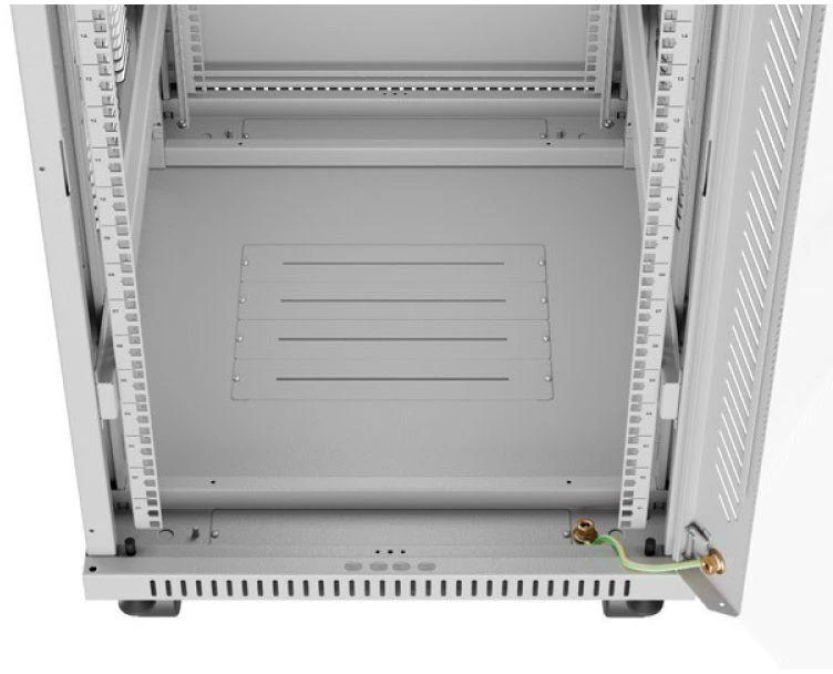 LANBERG laisvai pastatoma stelažinė spintelė 19/22U 600x800 stiklinių durelių LCD plokščias komplektas pilkas V2