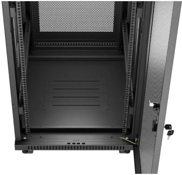 LANBERG Rack spintelė 19 laisvai stovinti 32U 600x800 plokščia pakuotė su tinklelio durelėmis LCD juodas