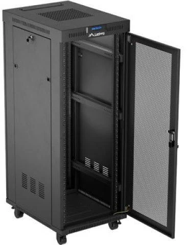 LANBERG Rack spintelė 19 laisvai stovinti 32U 600x800 plokščia pakuotė su tinklelio durelėmis LCD juodas