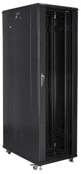 Lanberg | Rack tipo 19 colių laisvai pastatoma spintelė 42U/800x1000 (plokštos konstrukcijos) | FF01-8042-12B | Juodas