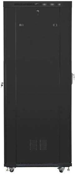LANBERG FF01-8227-23BL laisvai pastatomas stovas 19 colių savaime surenkamas plokščias paketas 27U/800x1200mm juodas tinklinės durys LCD