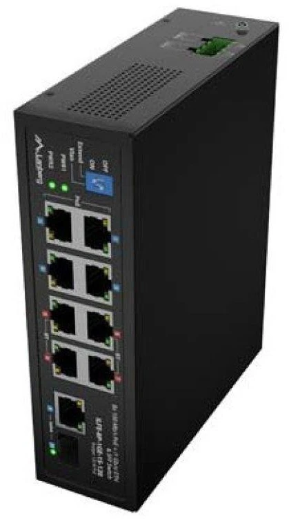 Šakotuvas Lanberg komutatorius lengvosios pramonės POE 4xBT 4xAT SFP+ETH DIN belaidžiu greituoju Ethernet