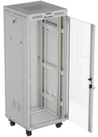 Lanberg pastatoma stelažinė spintelė 19" 32U 600x600 rutulinės stiklinės durelėmis LCD