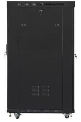 LANBERG FF01-8022-23BL laisvai pastatomas stovas 19 colių savaime surenkamas plokščias paketas 22U/800x1000mm juodas tinklinės durys LCD
