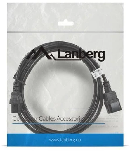 LANBERG CA-C13E-11CC-0030-BK ilginamasis maitinimo kabelis C13-> C14 3m VDE