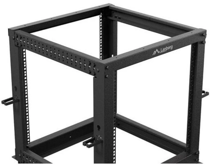 Lanberg Open Rack 12U 600x600-1100 reguliuojamas juoda