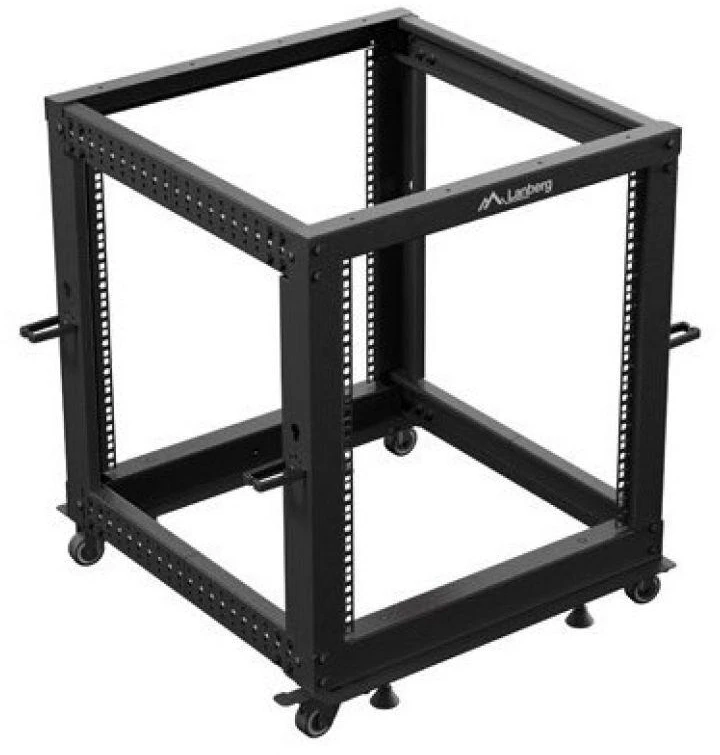 Lanberg Open Rack 12U 600x600-1100 reguliuojamas juoda